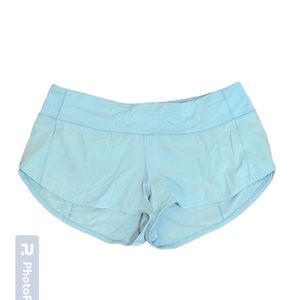 Size 8 Lululemon light blue shorts